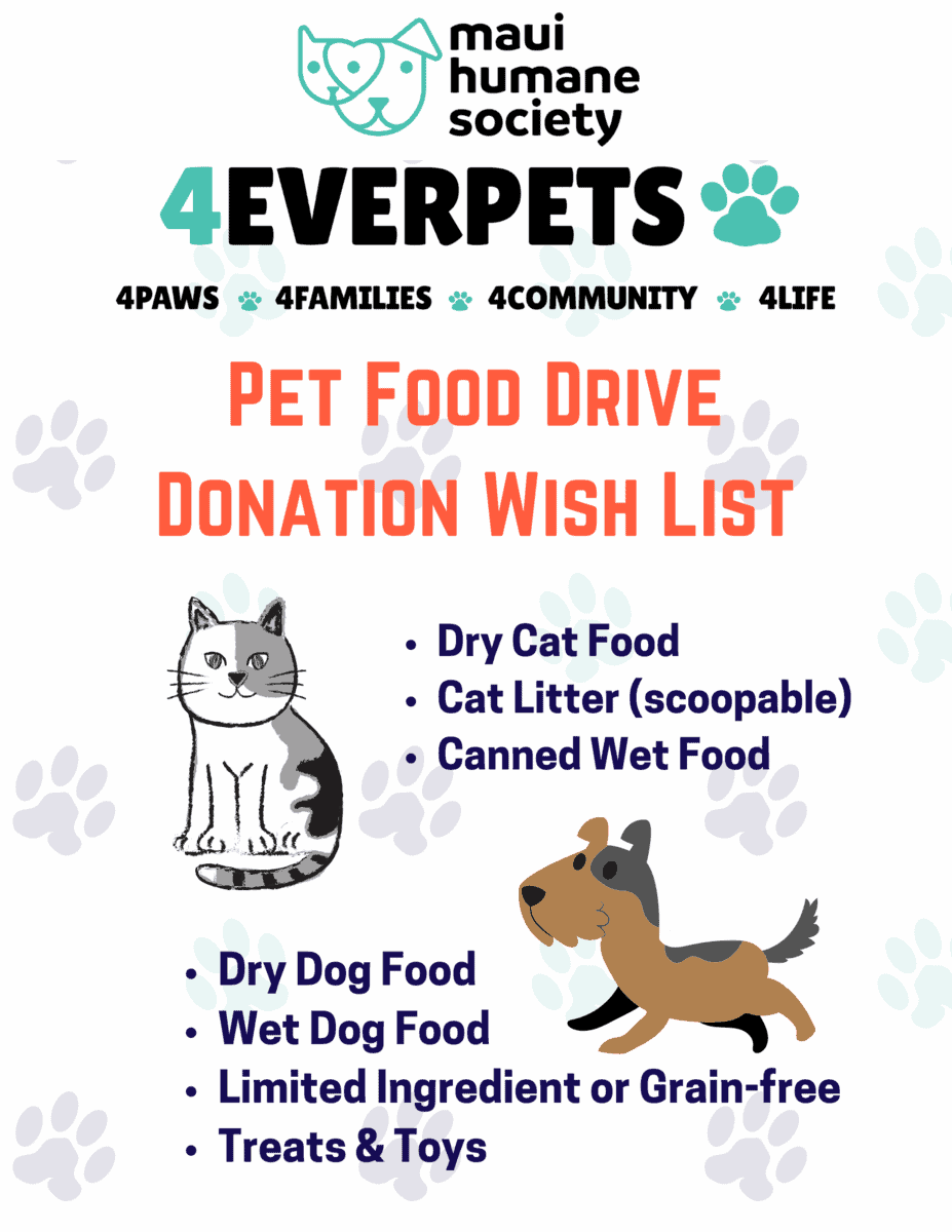 4EverPets Pet Food Donation Drive - Wish List Flyer